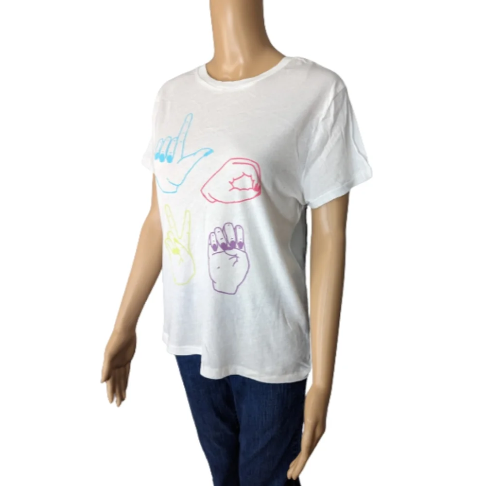 Wildfox Love Signs Keke T-Shirt M